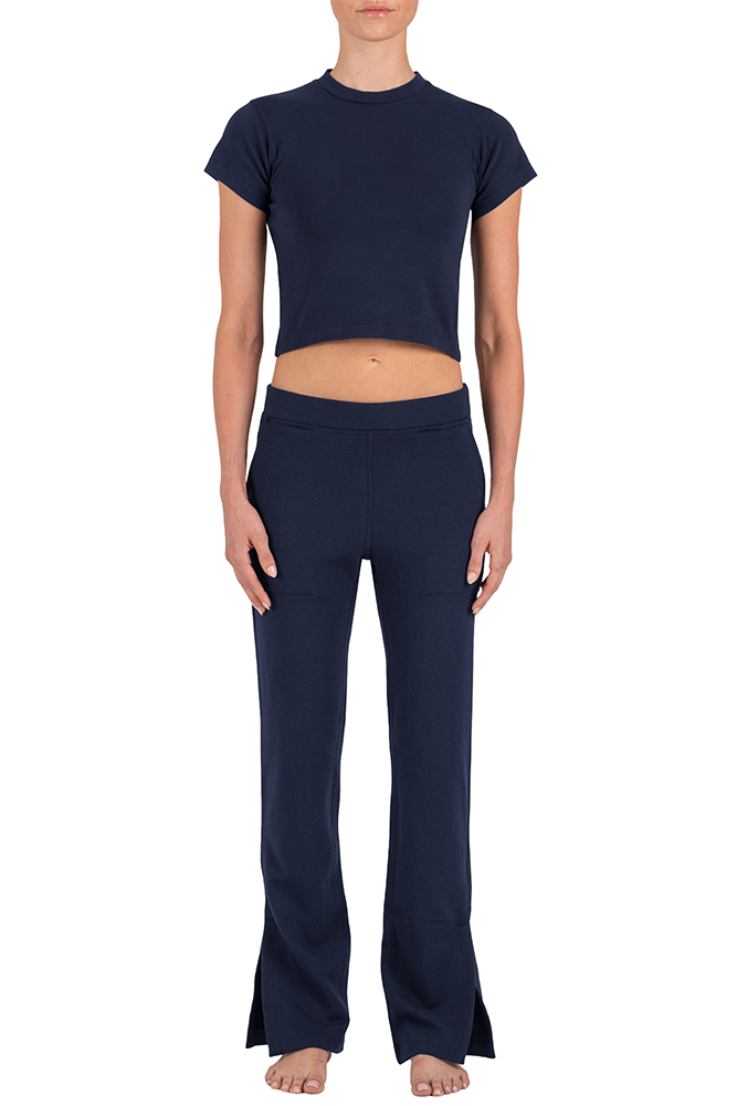Women's Navy Baby T | Crop Tops for Women | TATEJONES