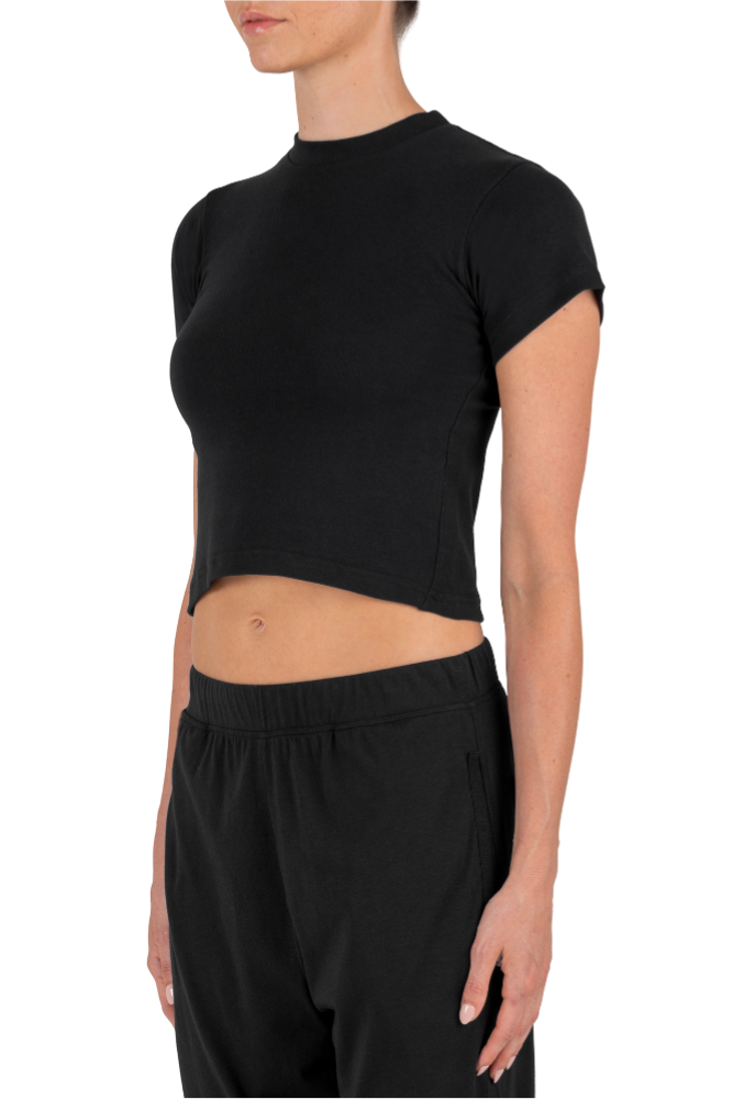 Women's Black Baby T | Crop Tops for Women | TATEJONES