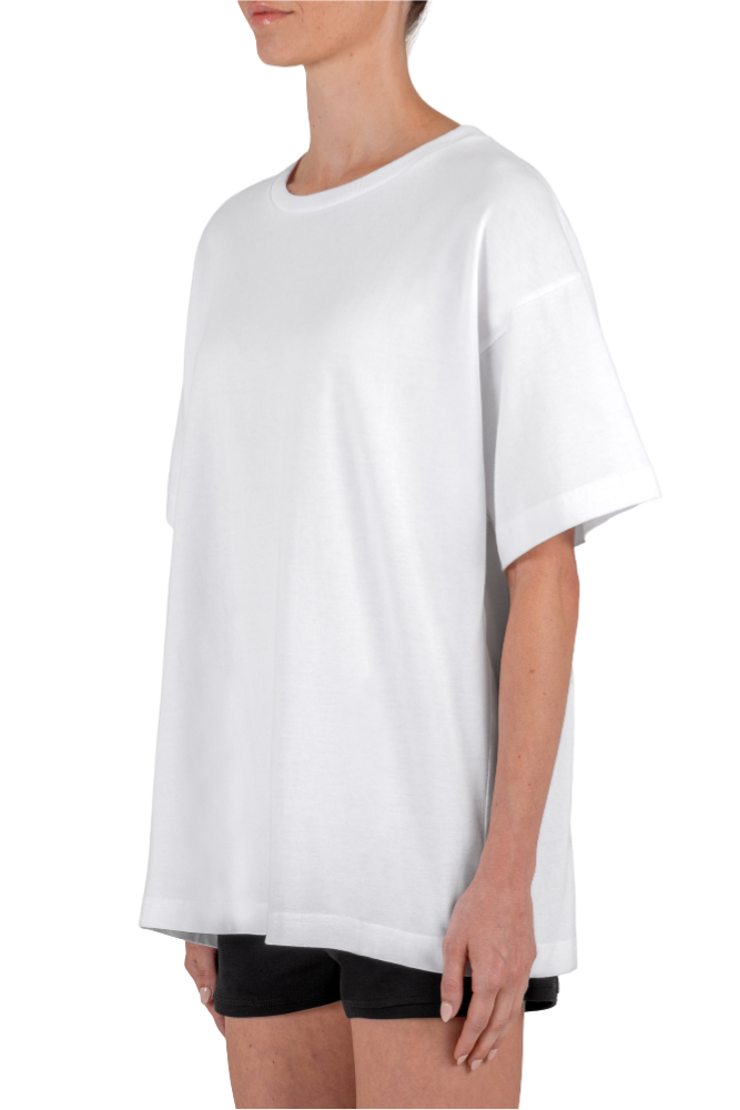 Tシャツ・カットソー PLAIN Oversized White Shirt in Cotton Woman 42067f5388684d3d58a373de4e21ce