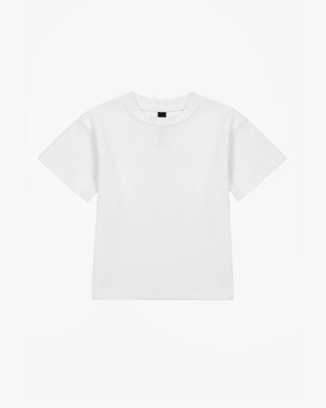 Women's white cropped t-shirt - Energy Muse
