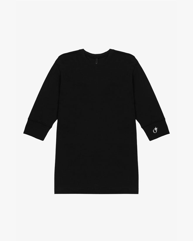 Men's Black Quarter Sleeve T