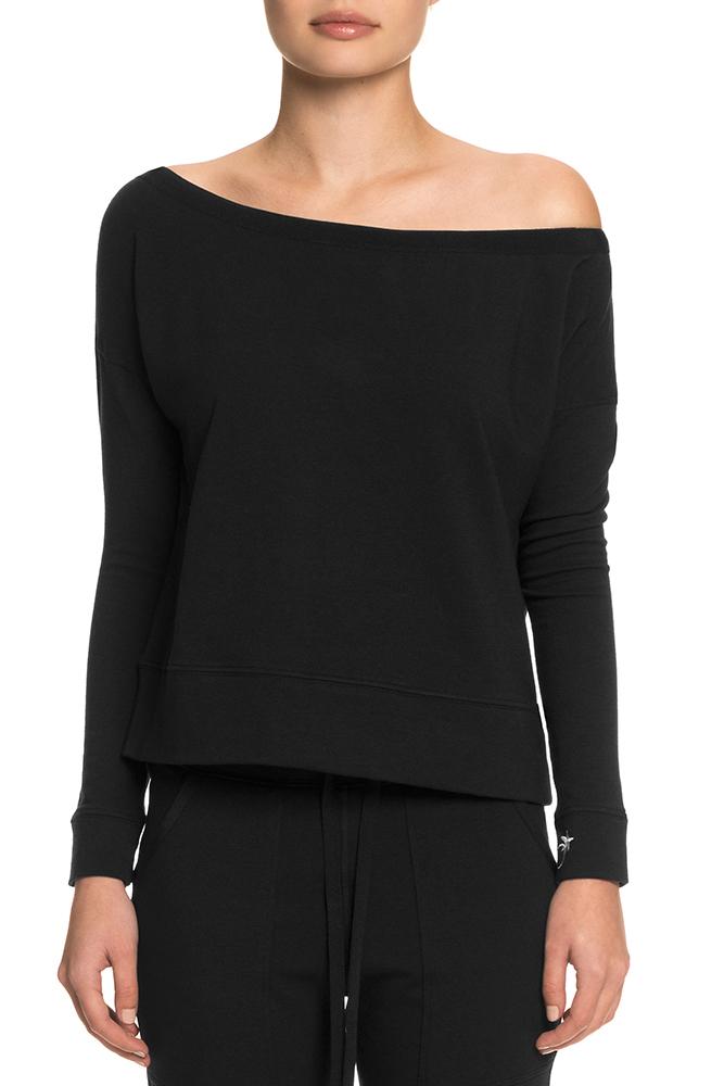 Open shop shoulder sweatshirt