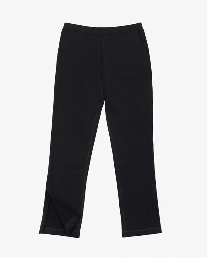 Women's Black Side Slit Sweat | Sweatpants for Women | TATEJONES
