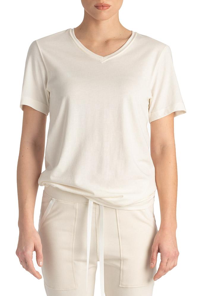 Women's White V-Neck T-Shirt – TATEJONES