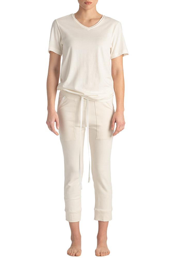 Women's White V-Neck T-Shirt – TATEJONES