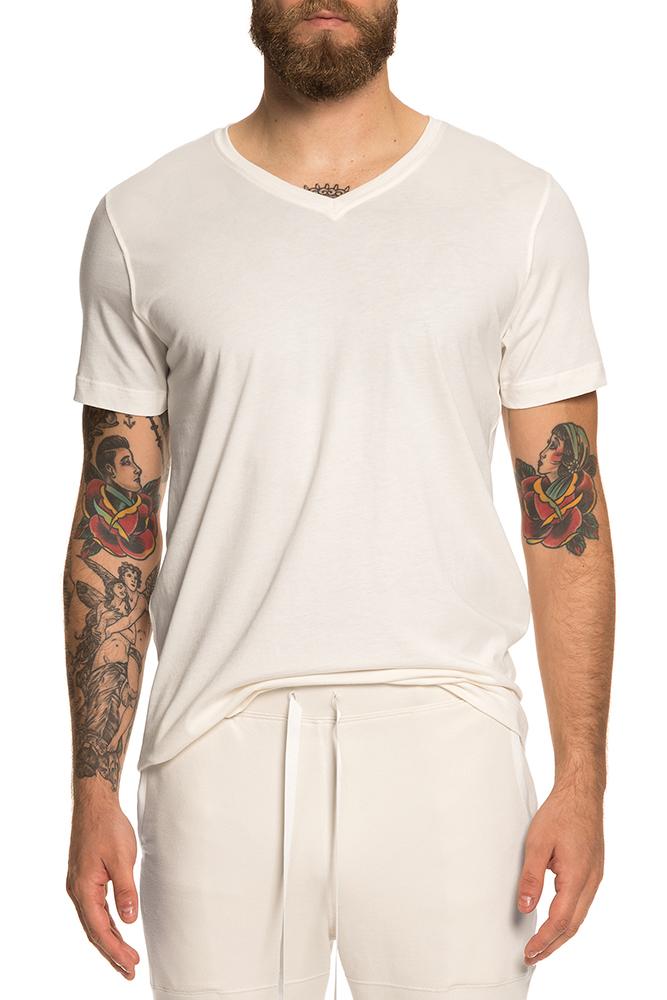 Men's White V-Neck T-Shirt – TATEJONES