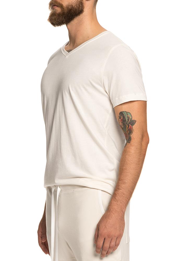Men's White V-Neck T-Shirt – TATEJONES