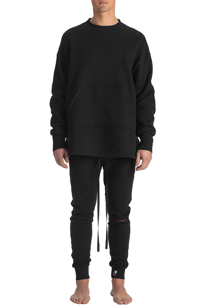 Men's Black Oversized Sweatshirt – Comfortable Essentials