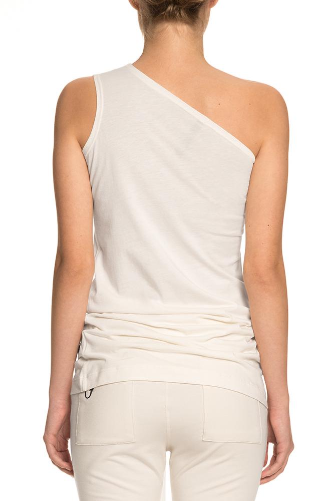 Women's white one shoulder tank top – TATEJONES