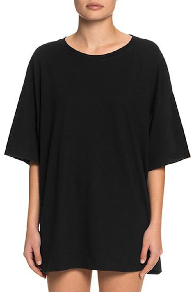 Women's black oversized t-shirt - TATEJONES