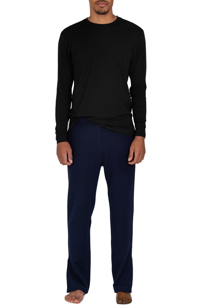 Men's Navy Side Slit Sweatpants | Sweatpants for Men | TATEJONES