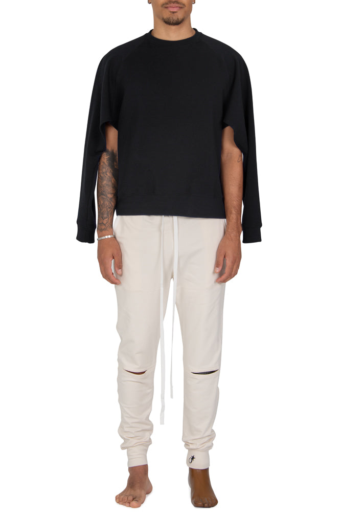 Men's Black Crew Sweatshirt | TATEJONES